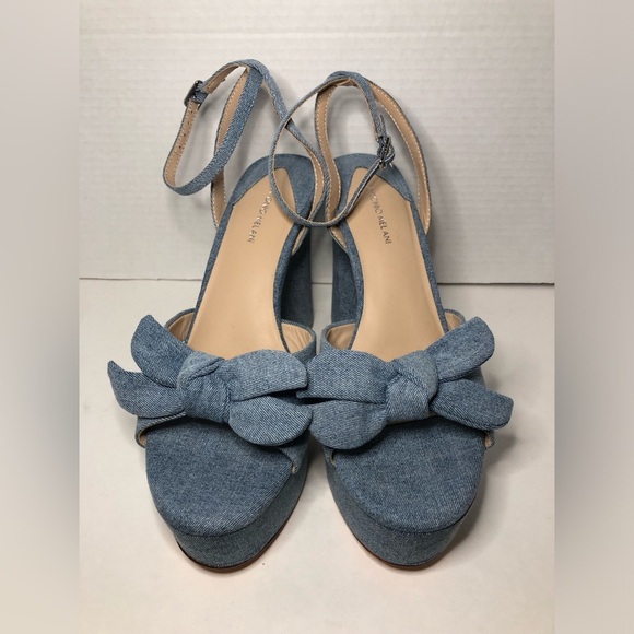 ANTONIO MELANI Denim Blue Platform Sandals NWOT size 9.5 - Picture 13 of 13